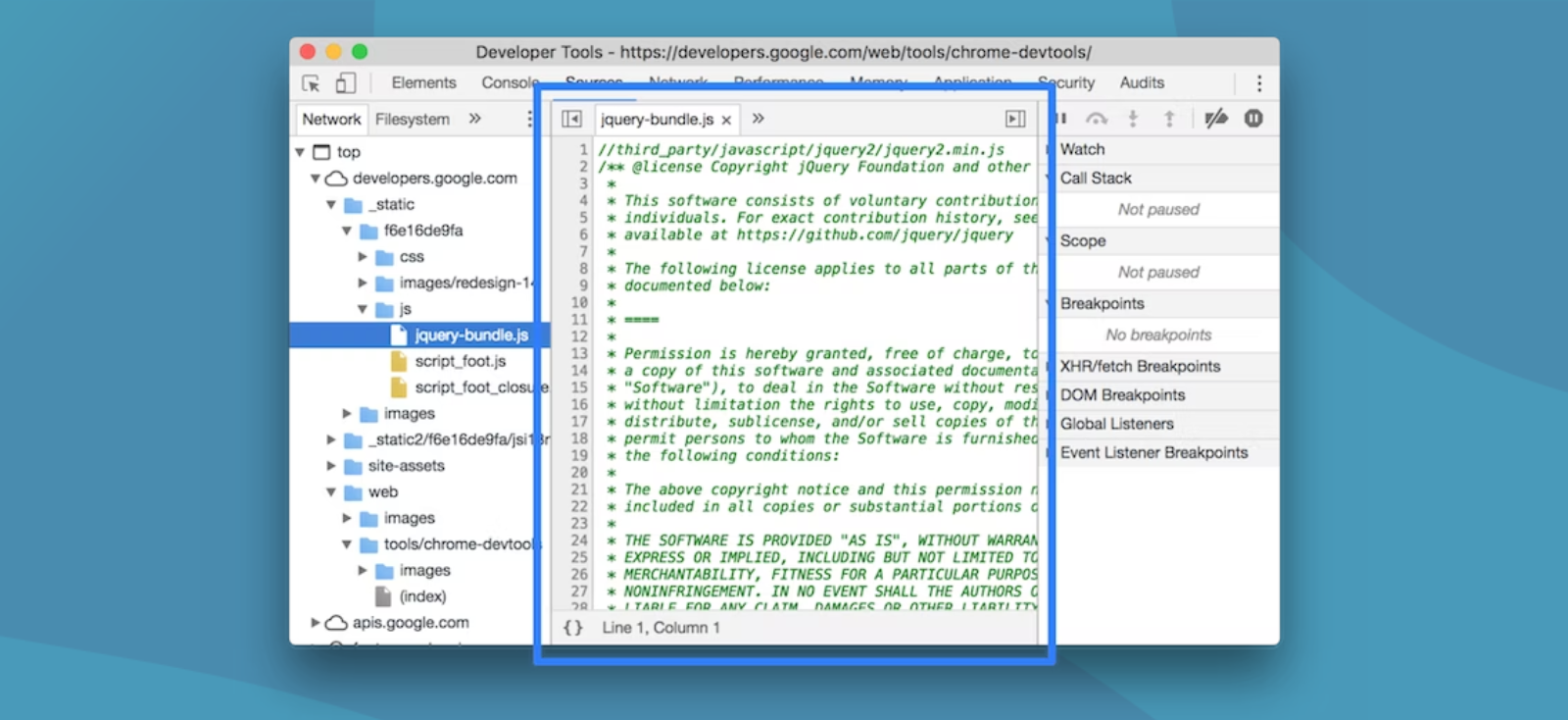 tab Network di Chrome DevTools